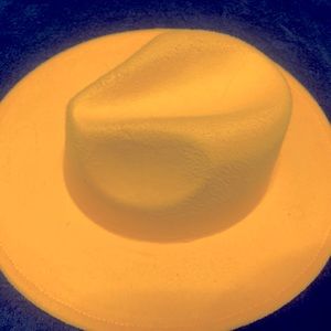 Yellow ladies brim hat